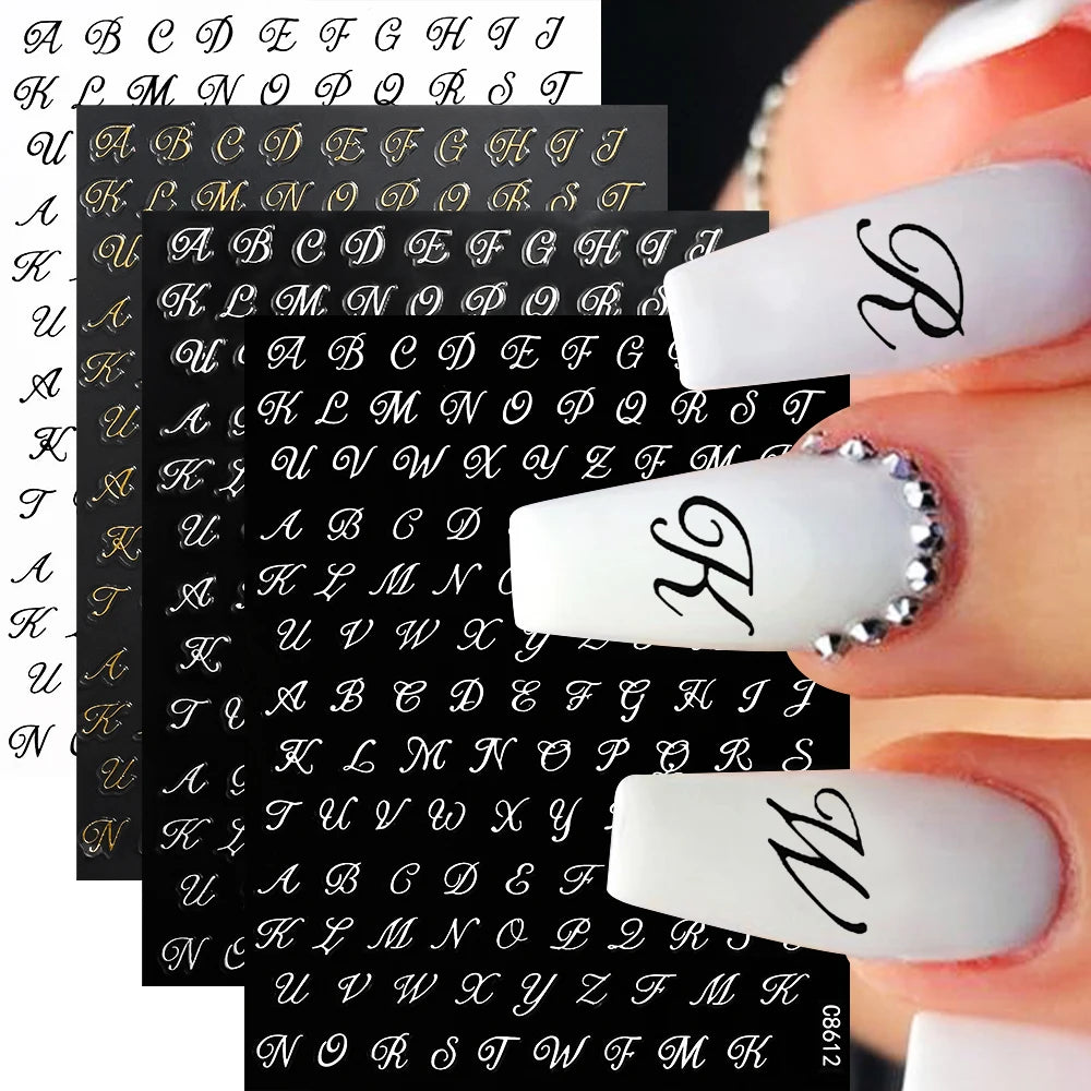 LuxeChic®- Viral TikTok letter Nail Stickers